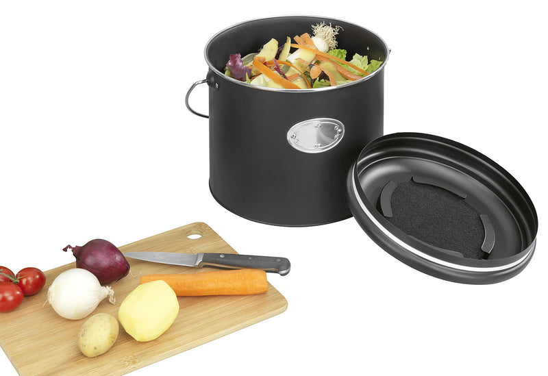 WENKO Komposteimer mit Aktivkohlefilter Nero 6l schwarz