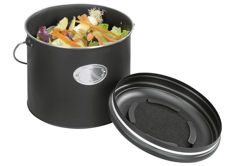 WENKO Komposteimer mit Aktivkohlefilter Nero 6l schwarz