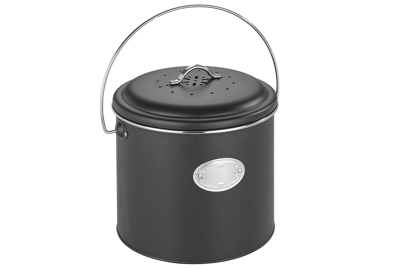 WENKO Komposteimer mit Aktivkohlefilter Nero 6l schwarz