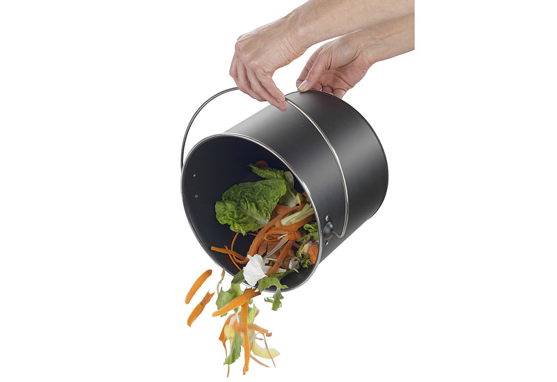 WENKO Komposteimer mit Aktivkohlefilter Nero 6l schwarz