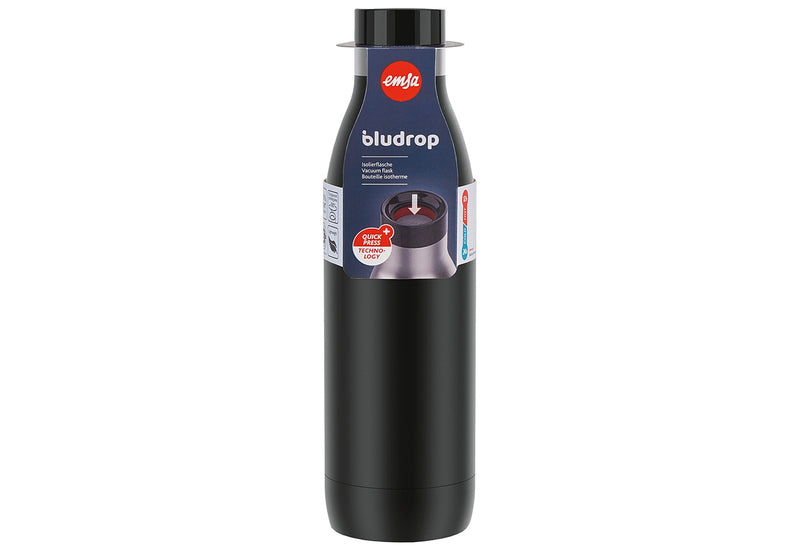 EMSA Trinkflasche Bludrop 0,7 basic black