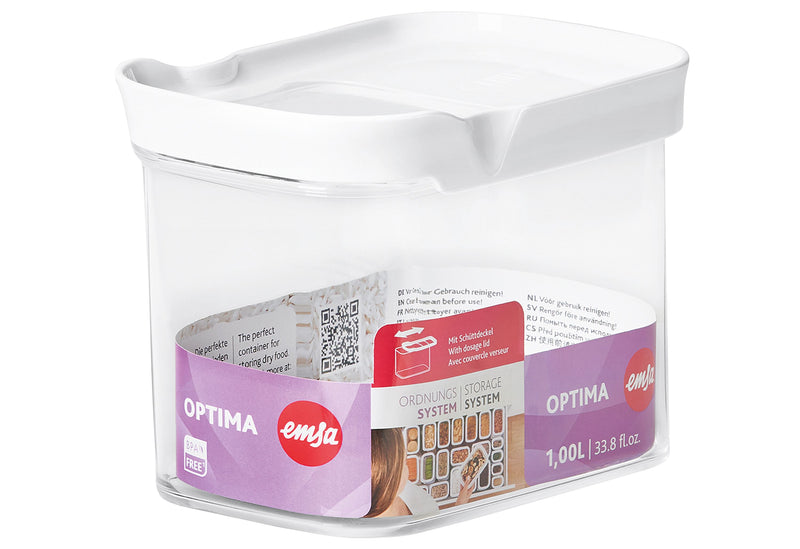 EMSA Trockenvorratsdose Optima Schüttdose rechteckig 1l