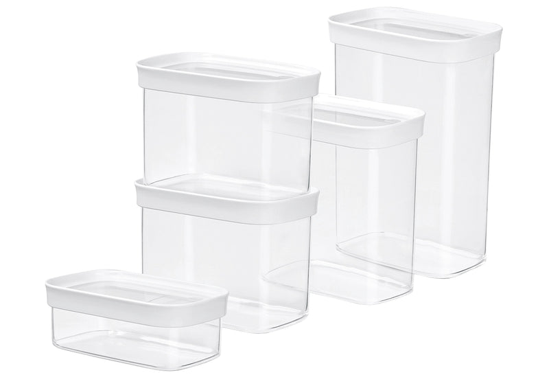 EMSA Trockenvorratsdose Optima 5er Set (0,45l / 2x1l / 1,6l / 2,2l)