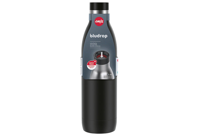 EMSA Trinkflasche Bludrop 1l basic black