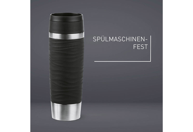 EMSA Isolierbecher Travel Mug Waves 0,5l schwarz