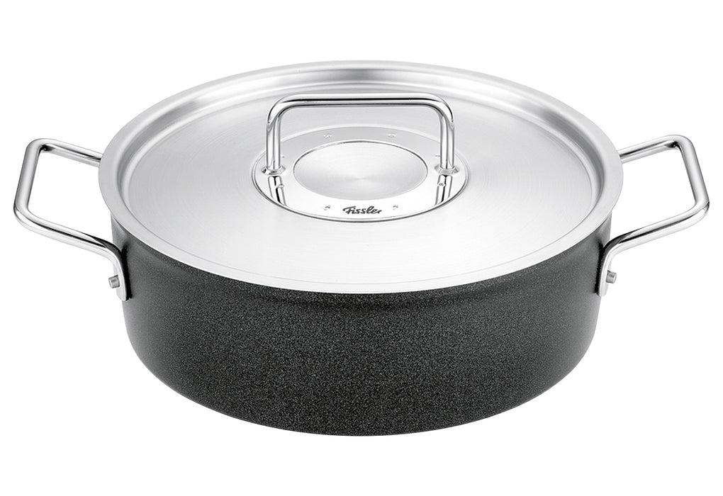 FISSLER Bratentopf Ø24cm Adamant® mit Metalldeckel