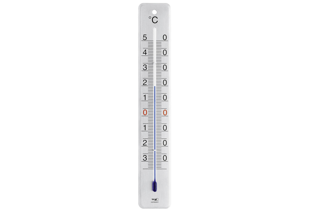 TFA Innen-Außen-Thermometer Edelstahl gebürstet 4,5x9x2,8cm