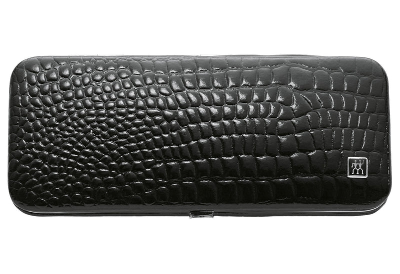 ZWILLING BEAUTY Maniküre/Pediküre Etui Kroko Optik schwarz 5teilig