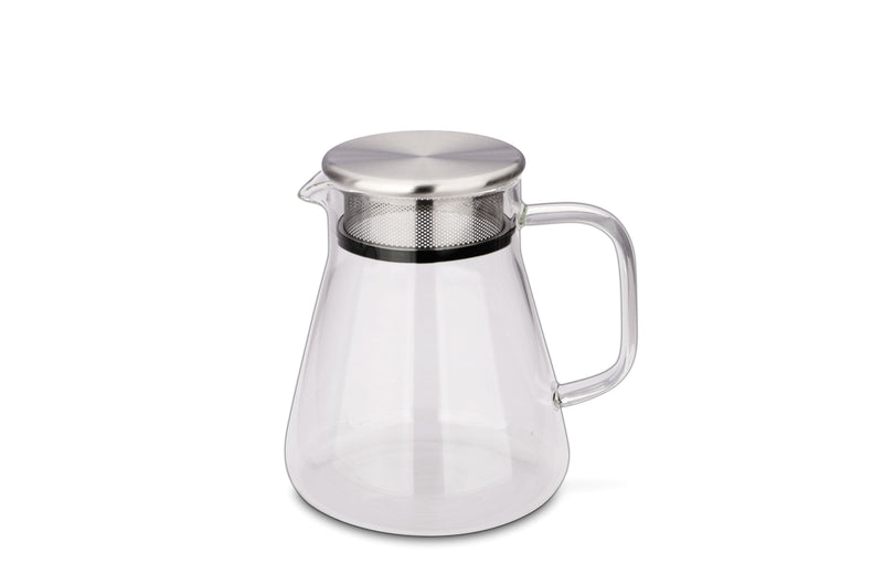 WEIS Teekanne 800ml Borosilikatglas mit Filter im Deckel ES