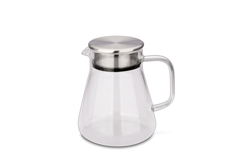WEIS Teekanne 800ml Borosilikatglas mit Filter im Deckel ES