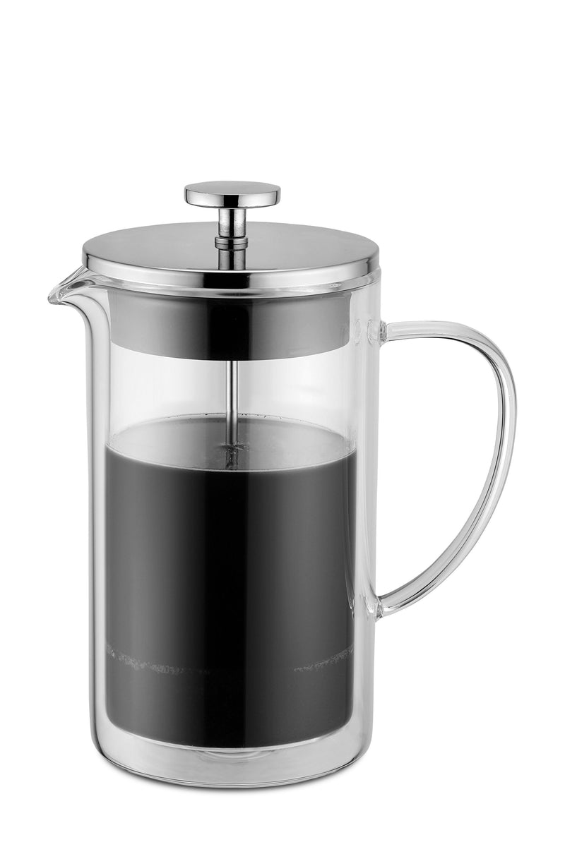 WEIS Pressfilterkanne 0,8l doppelwandig Borosilikatglas