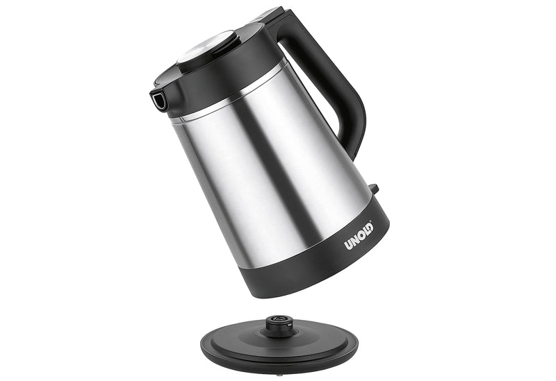 UNOLD Thermowasserkocher 1,5l schwarz/Edelstahl