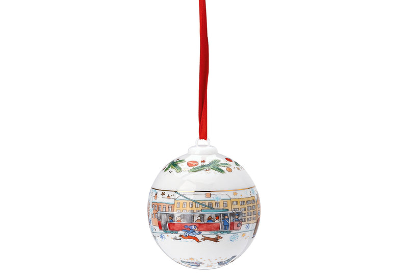 HUTSCHENREUTHER Weihnachtskugel 2023 Porzellan