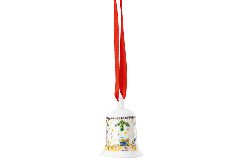 HUTSCHENREUTHER Porzellan-Miniglocke Katze und Vogel Porzellan