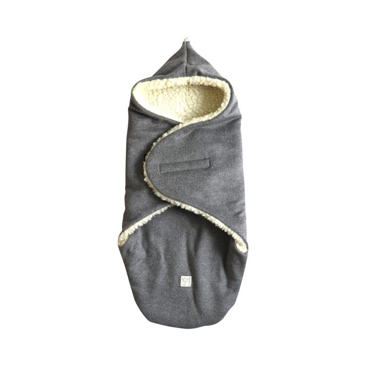 KAISER Babyeinschlagdecke Lenni Wolle (Loden) grey