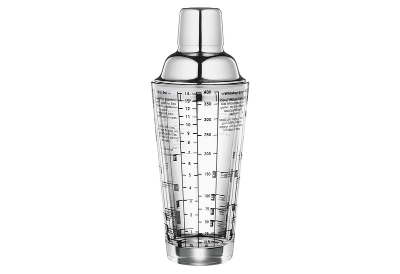 CILIO Cocktailshaker mit Rezepten Glas