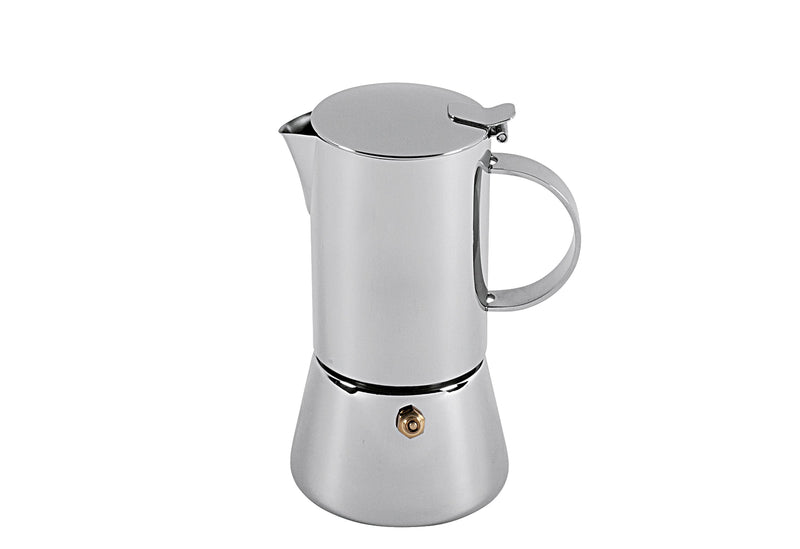 CILIO Espressokocher Aida 4 Tassen Edelstahl poliert 18,5cm Ø9,5cm