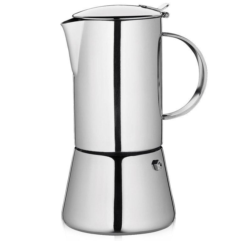 CILIO Espressokocher Aida 4 Tassen Edelstahl poliert 18,5cm Ø9,5cm