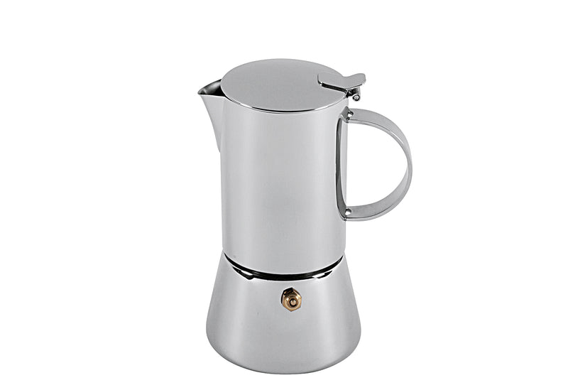 CILIO Espressokocher Aida 4 Tassen Edelstahl poliert 18,5cm Ø9,5cm