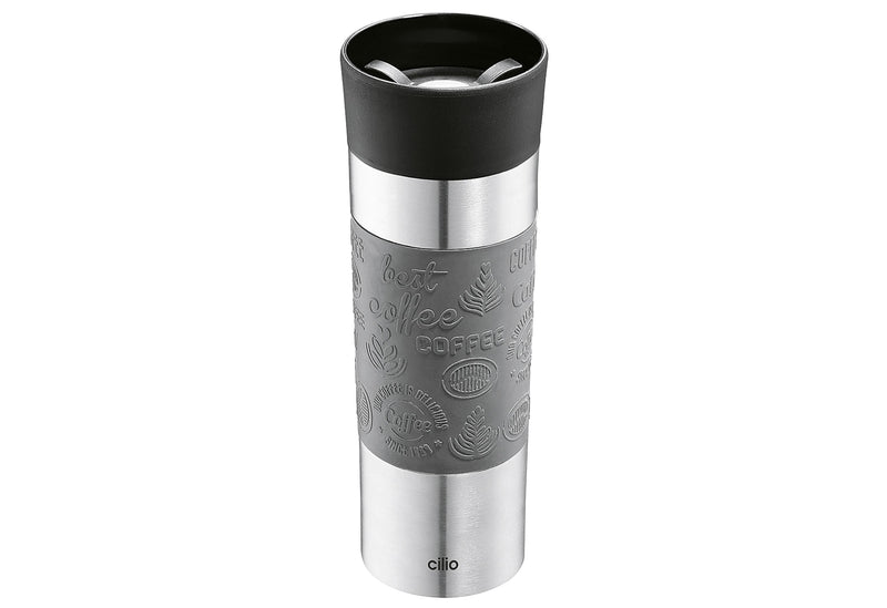 CILIO Isoliertrinkbecher Viaggio 500ml Ø8cm Höhe 22,5cm grau