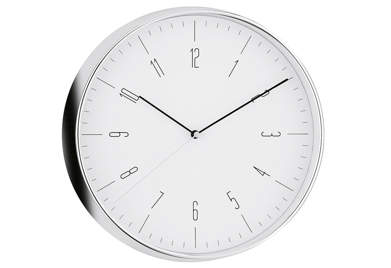 MEBUS Quarz Wanduhr Ø30cm chrom