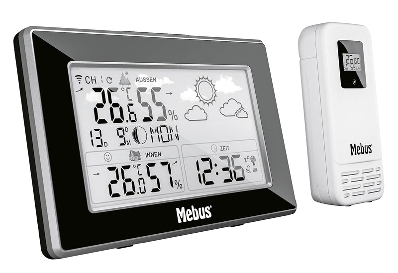 MEBUS Funk-Wetterstation 15x9,6x2,2cm