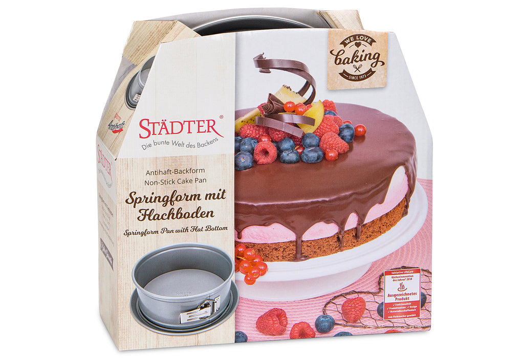 STÄDTER Springform Ø20 cm H7cm mit Flachboden silber