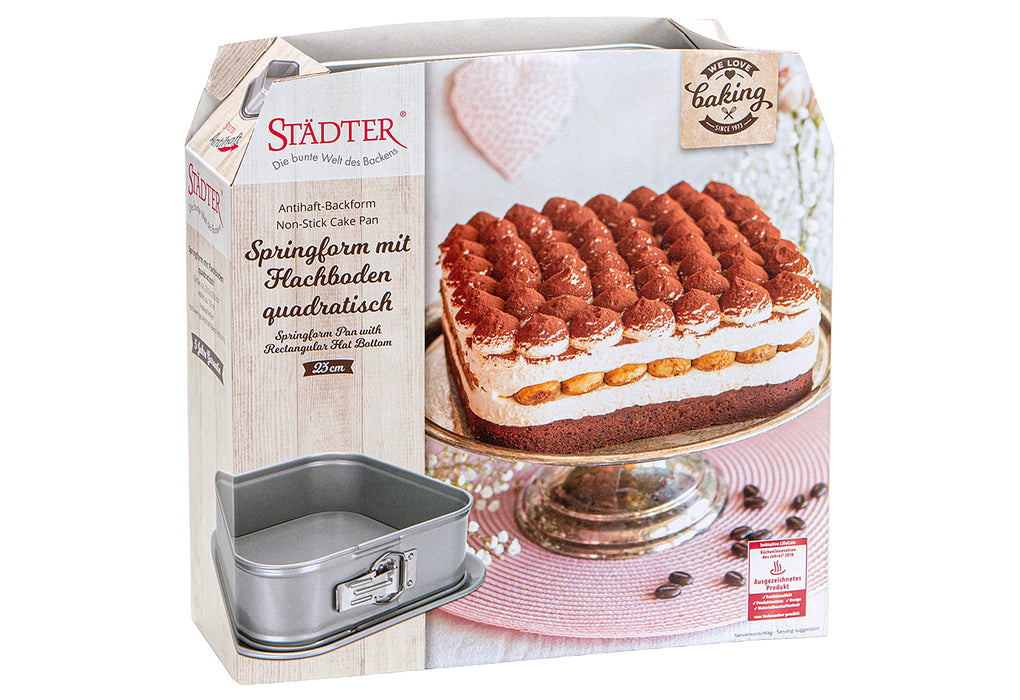 STÄDTER Springform we love baking quadratisch 23x23cm H7cm PFAS frei