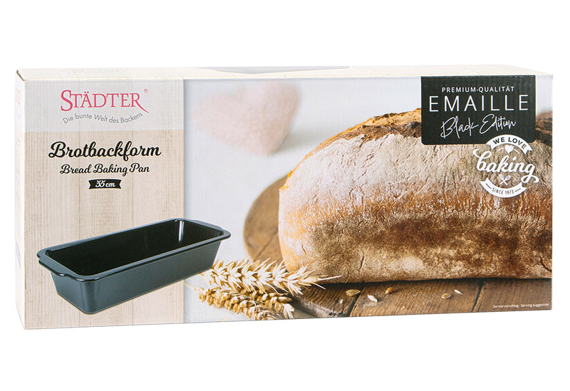STÄDTER Brotbackform we love baking 35x14,5cm Emaille PFAS frei