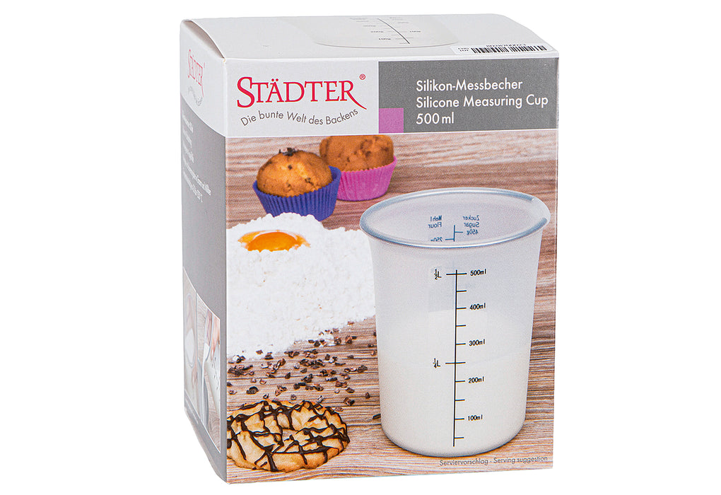 STÄDTER Messbecher 0,5l Ø10cm H12,5cm Silikon