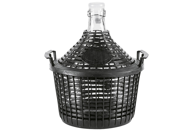 Glasballon mit Kunststoffkorb 5 l