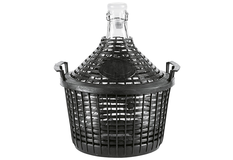 Glasballon mit Kunststoffkorb 5 l