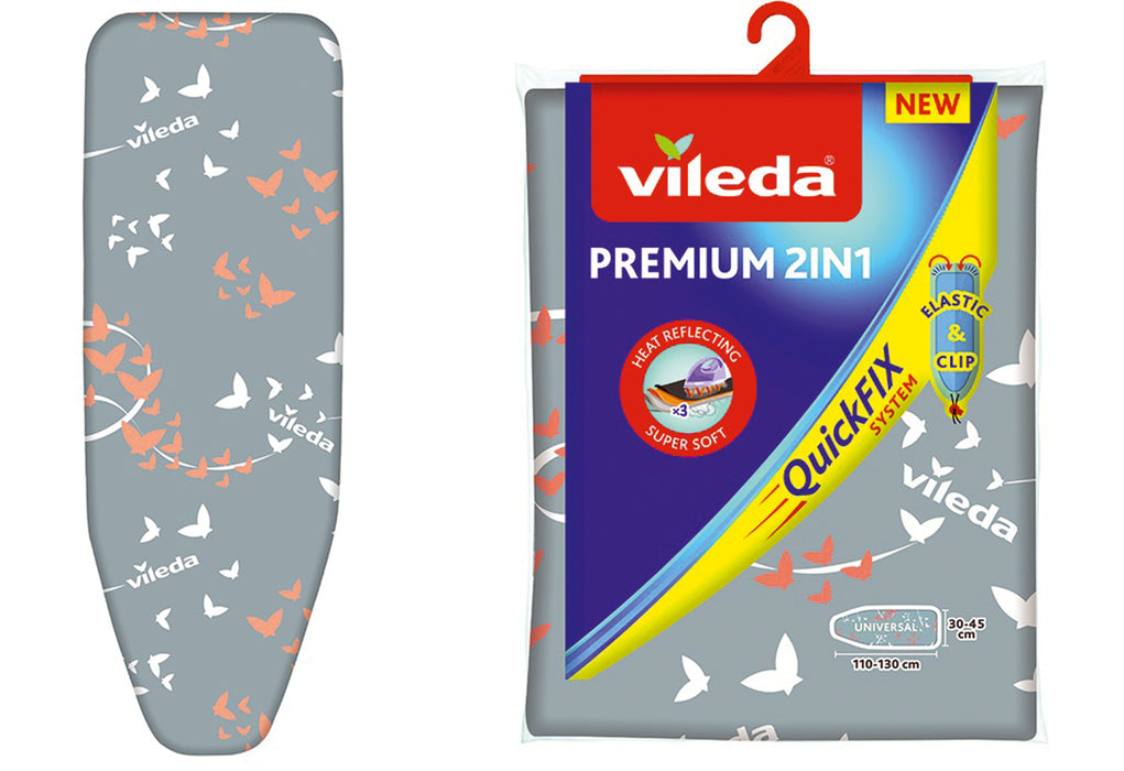 VILEDA Bügeltischbezug Premium 2in1 QuickFix universal 110-130cm, 30-45cm