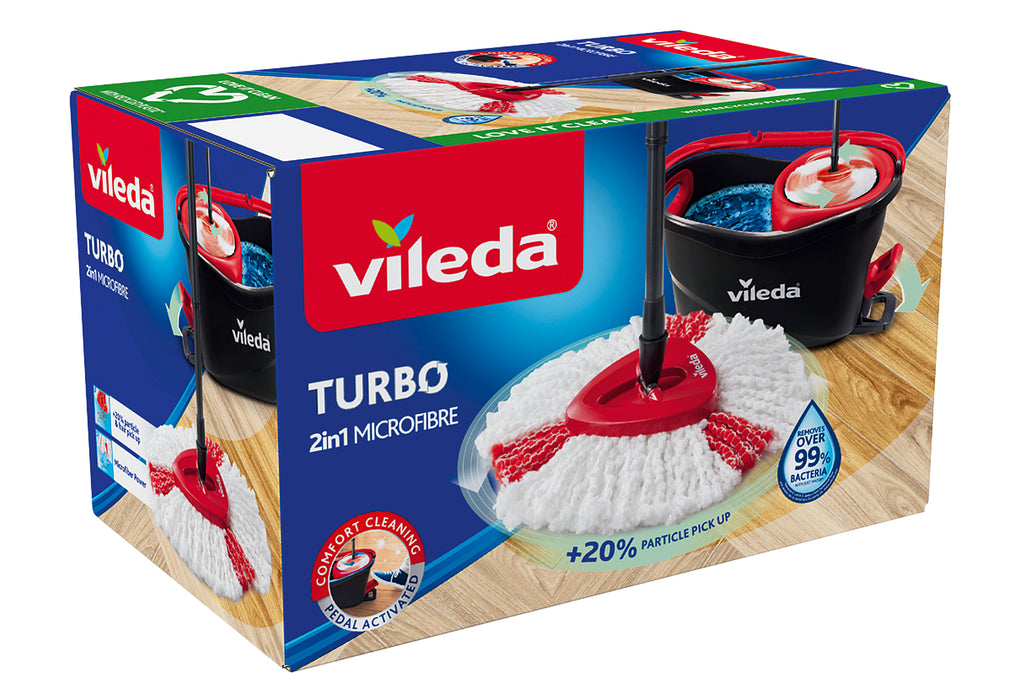 VILEDA Wischmop Set Turbo Easy Wring & Clean 3teilig