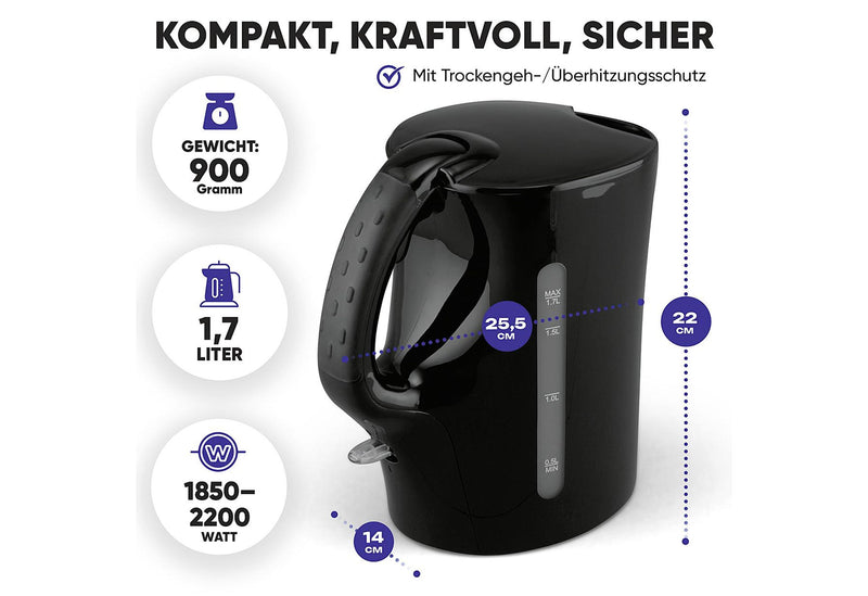 BOMANN Wasserkocher WK 6079 CB 1,7l 2200W schwarz