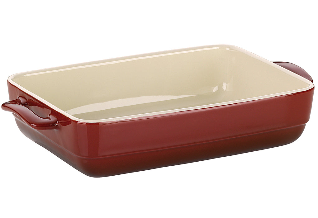 KELA Auflaufform Malin 37,5x22x5cm rot/beige