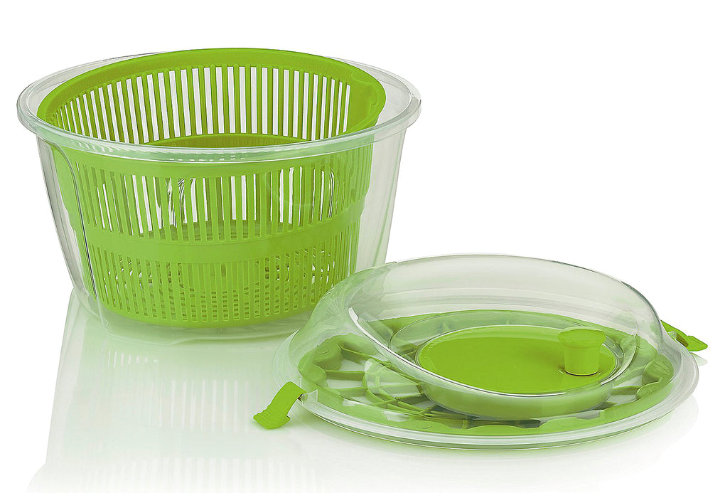 KELA Salatschleuder Mailin 4,4l Ø24,5cm H: 17,5cm transparent/grün