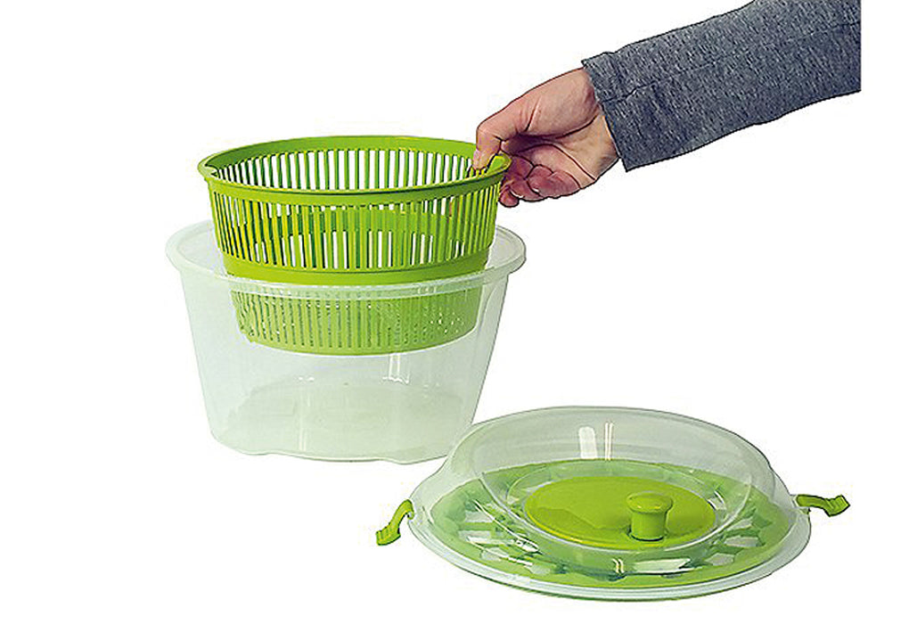 KELA Salatschleuder Mailin 4,4l Ø24,5cm H: 17,5cm transparent/grün