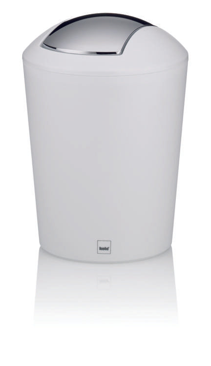 KELA Schwingdeckeleimer Marta Ø15cm H21cm 1,7l weiß