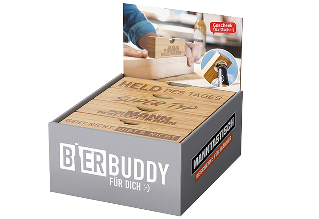 LA VIDA Display Bierbuddy Mann 16er