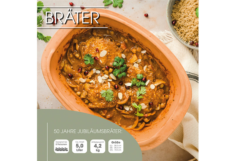 RÖMERTOPF Jubiläums-Bräter 50 Jahre, bis zu 8 Personen