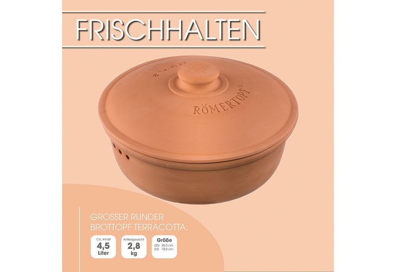RÖMERTOPF Brot - Frische-Topf rund terracotta
