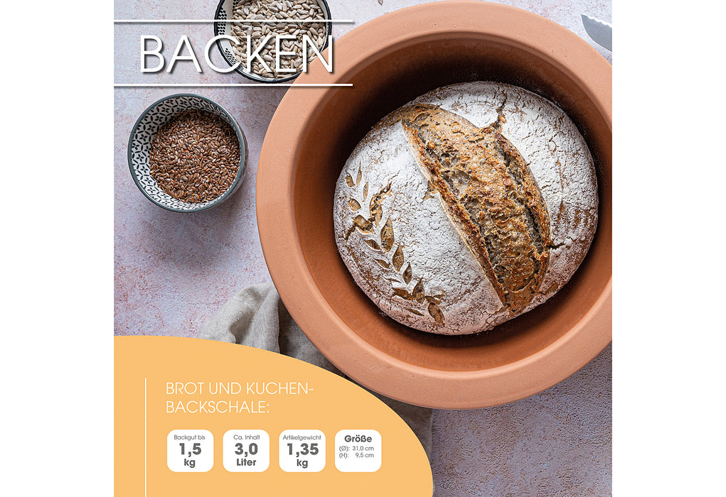 RÖMERTOPF Brot- und Kuchen-Backform rund