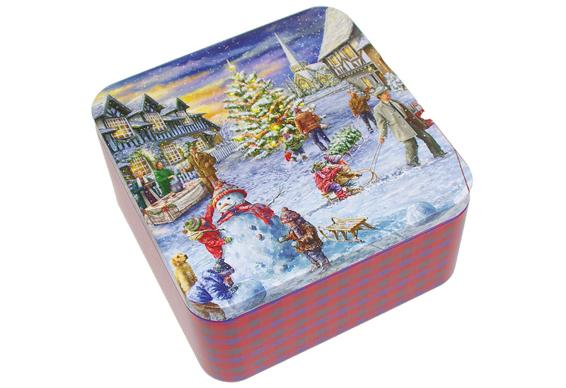 GAWOL Gebäckdose Weihnachtsmarkt 15x15x7,5cm