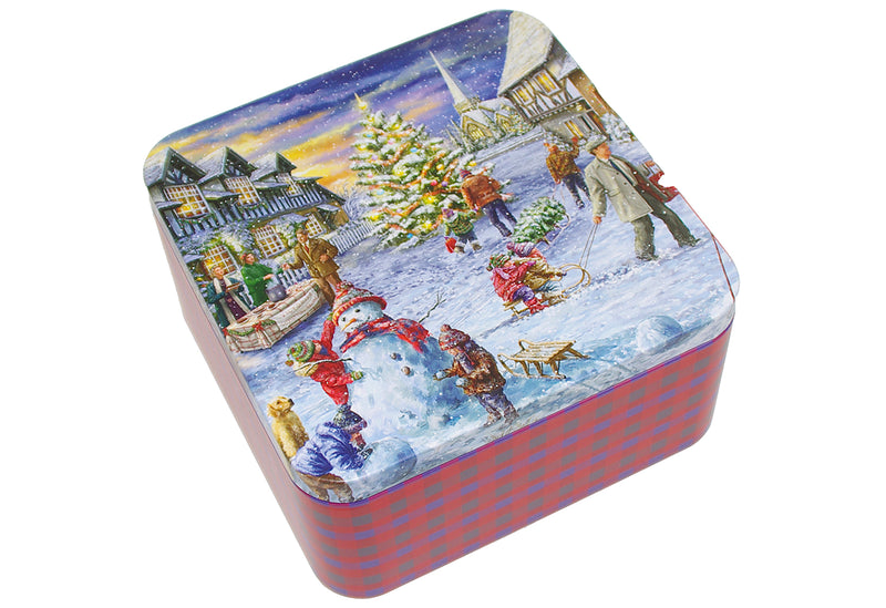 GAWOL Gebäckdose Weihnachtsmarkt 15x15x7,5cm