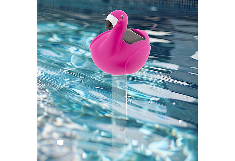 HI Solarbetriebener Thermometer Flamingo