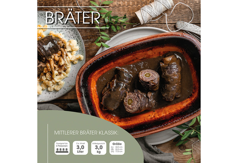 RÖMERTOPF mittlerer Bräter Klassik bis zu 4 Personen