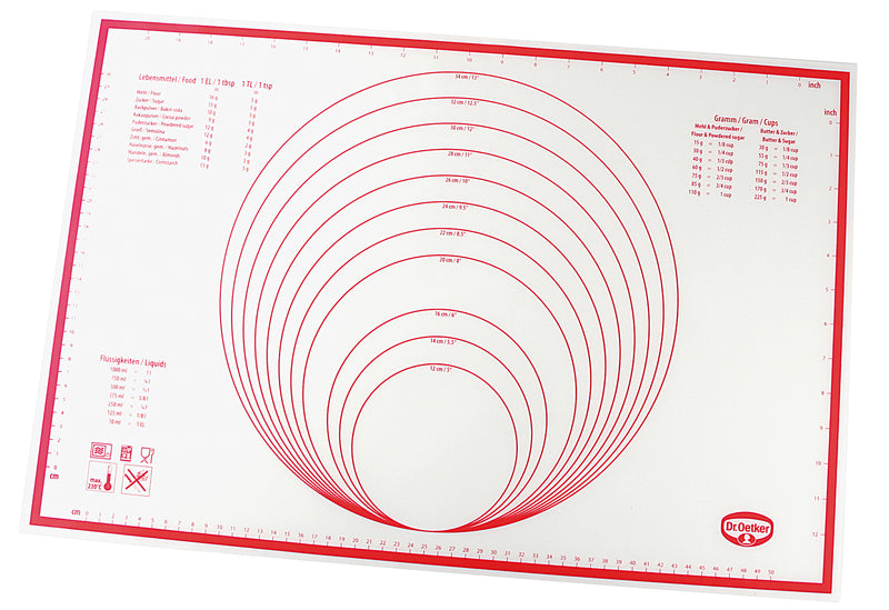 Dr. Oetker Ausrollmatte Flexxibel Silikon 60x40cm