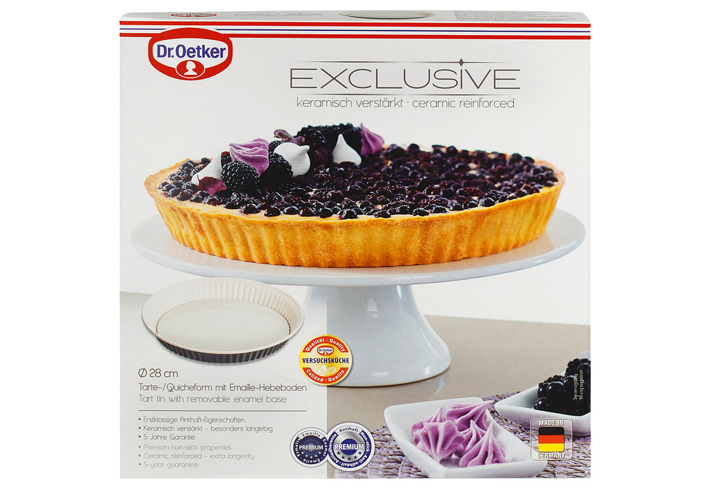 DR.OETKER Tarteform Exclusive mit Emaille-Hebeboden Ø28x4,5cm