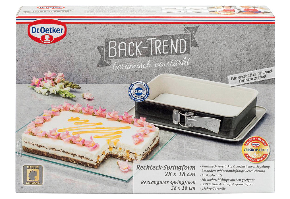 Dr. Oetker Springform 28x18x7cm rechteckig Back Trend mit keramischer Beschichtung